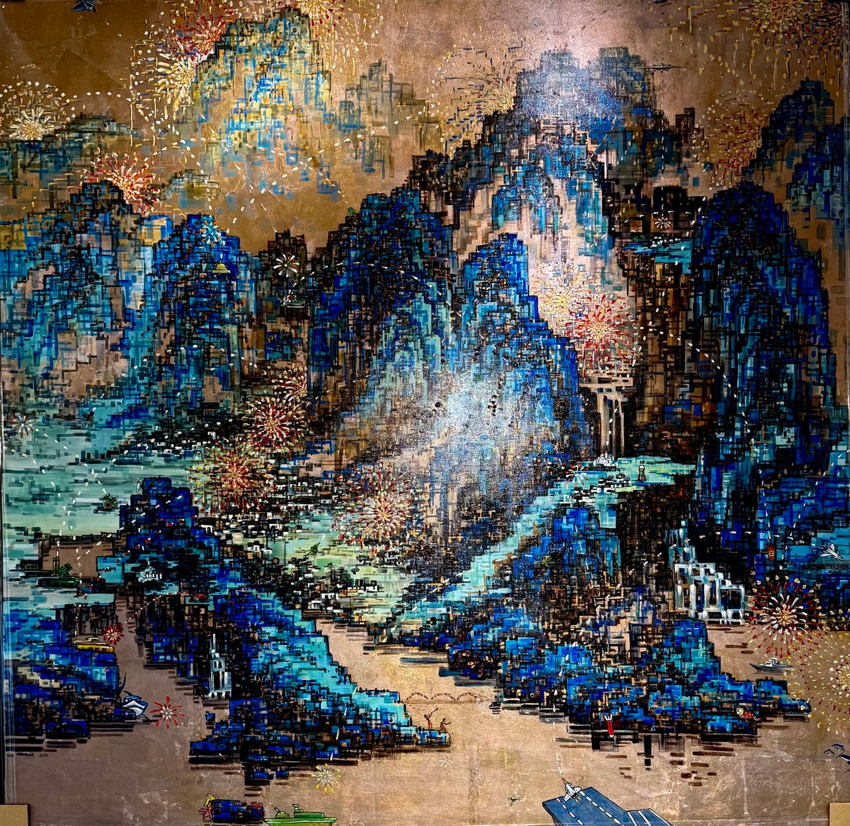 (千里江山图-礼花) A Thousand Miles of Rivers and Mountains: Firework