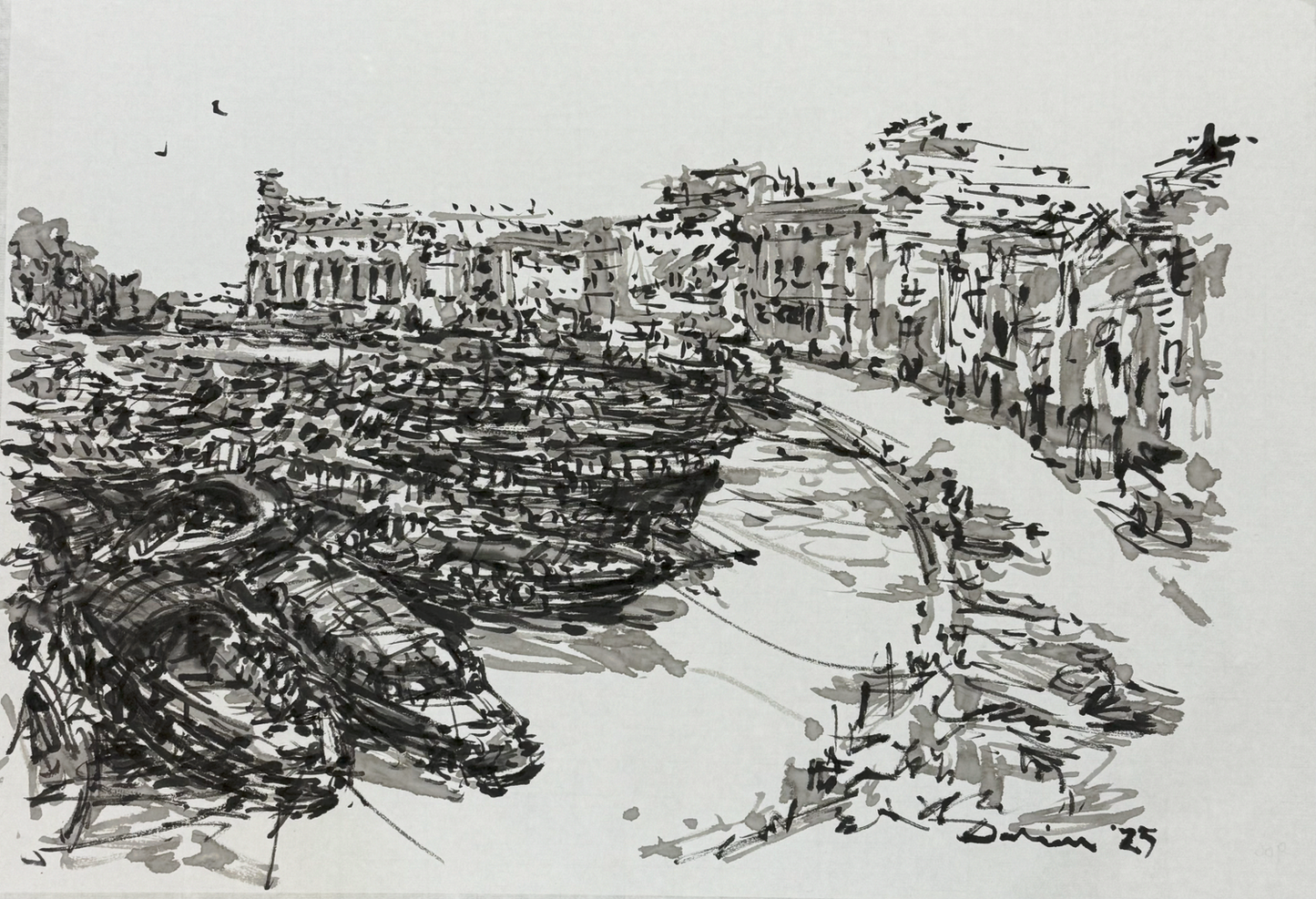 Bumboats At River Bay