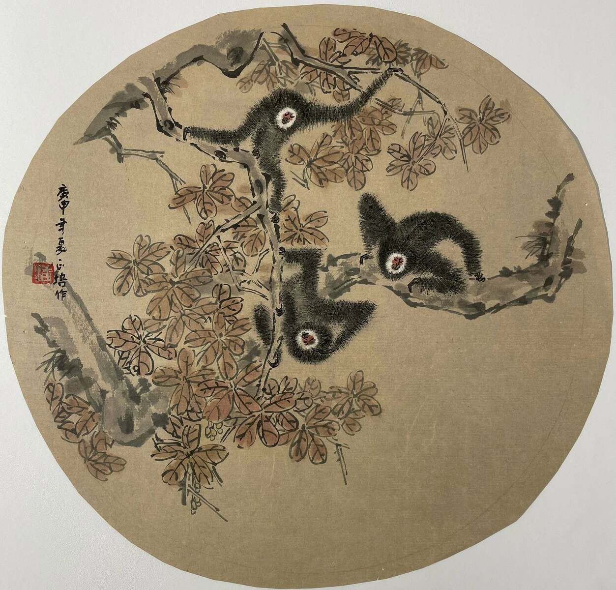 3 black Gibbons 三猿