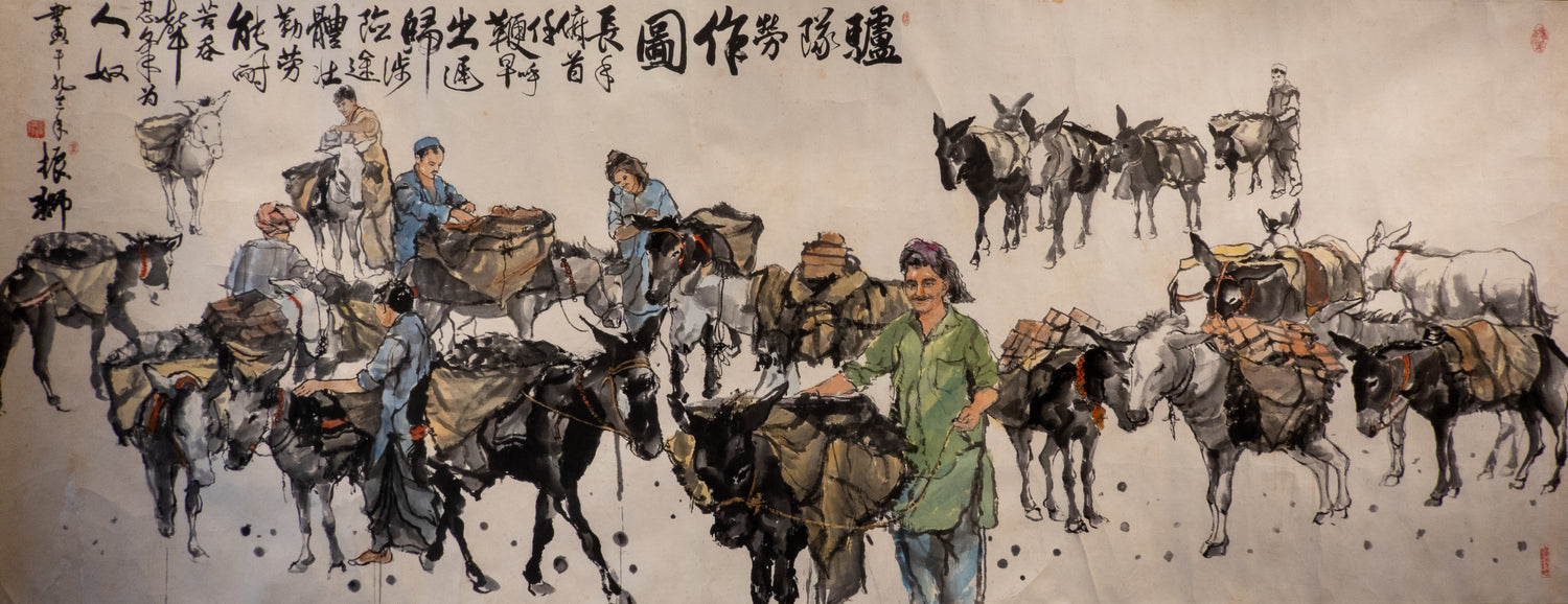 Pakistan 驢隊勞作圖