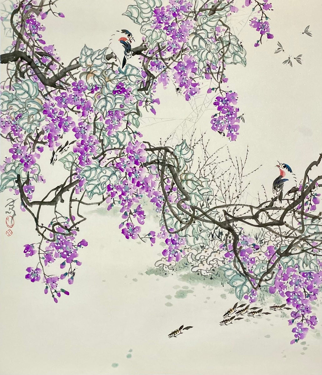 Bougainvillea and Fishes 九重葛游鱼 4