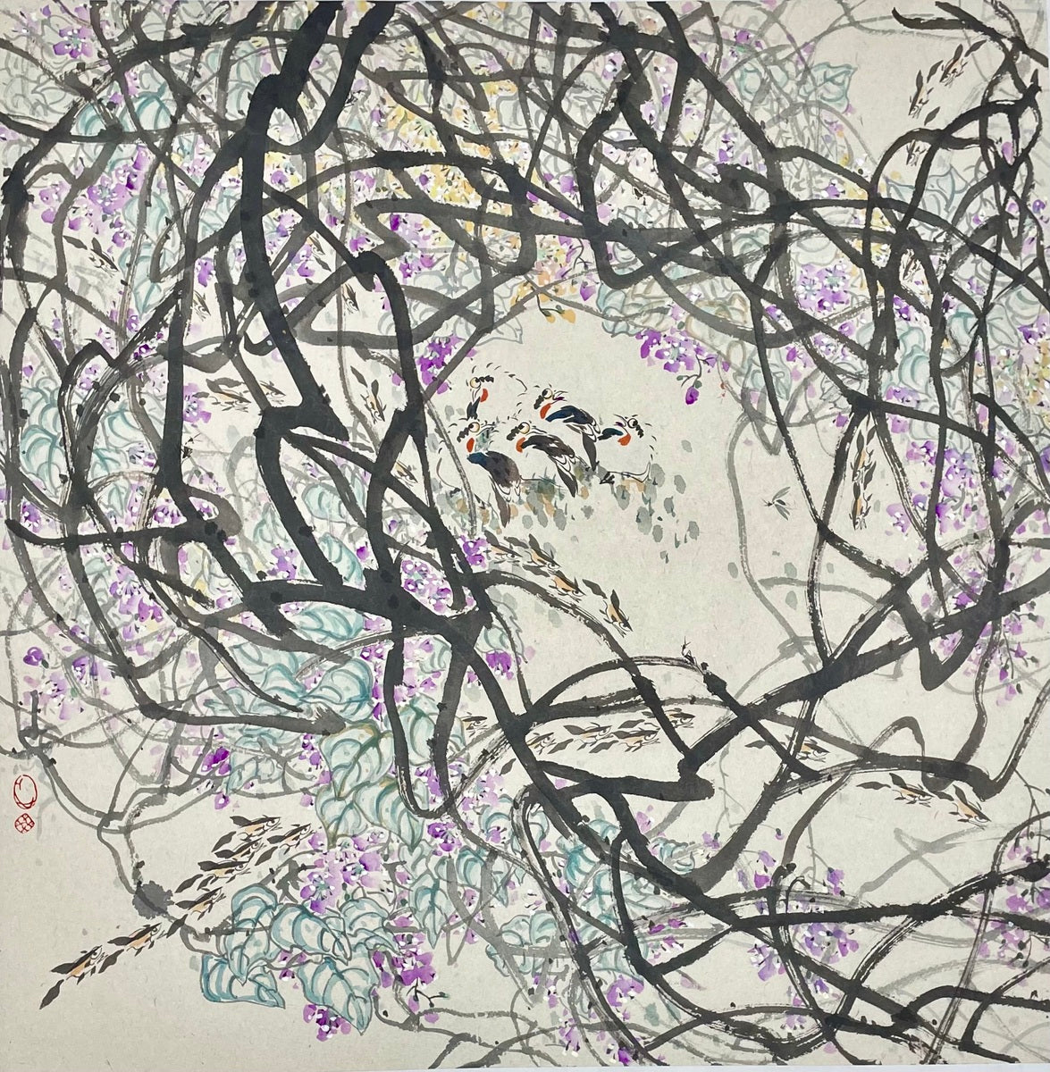 Bougainvillea and Fishes 九重葛游鱼 3