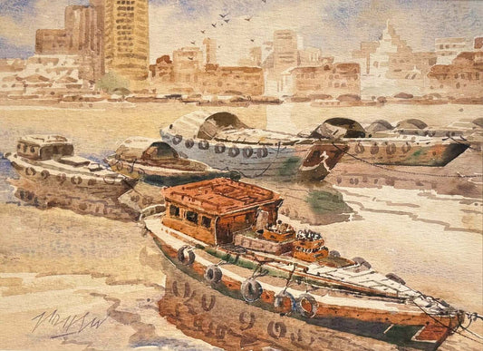 Singapore River (watercolour)