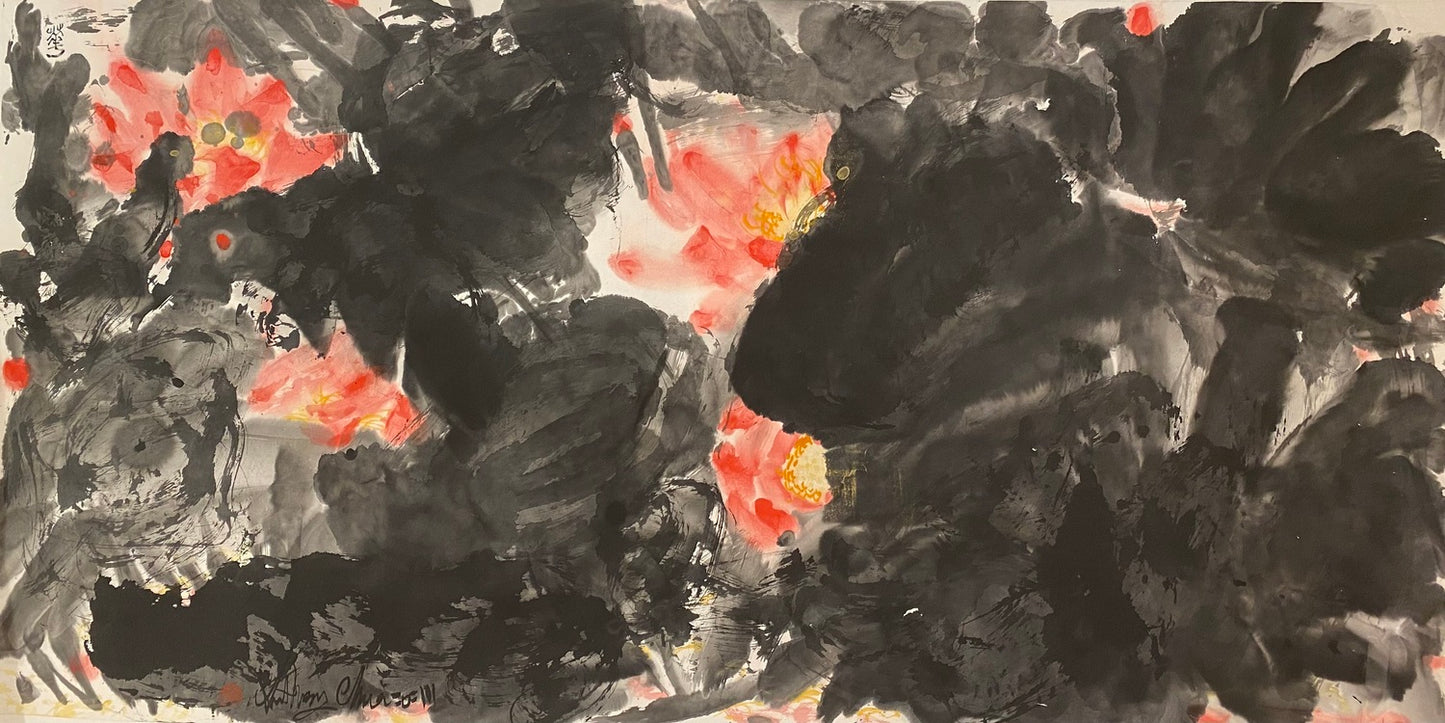 Abstract - Lotus Pond Under The Sun