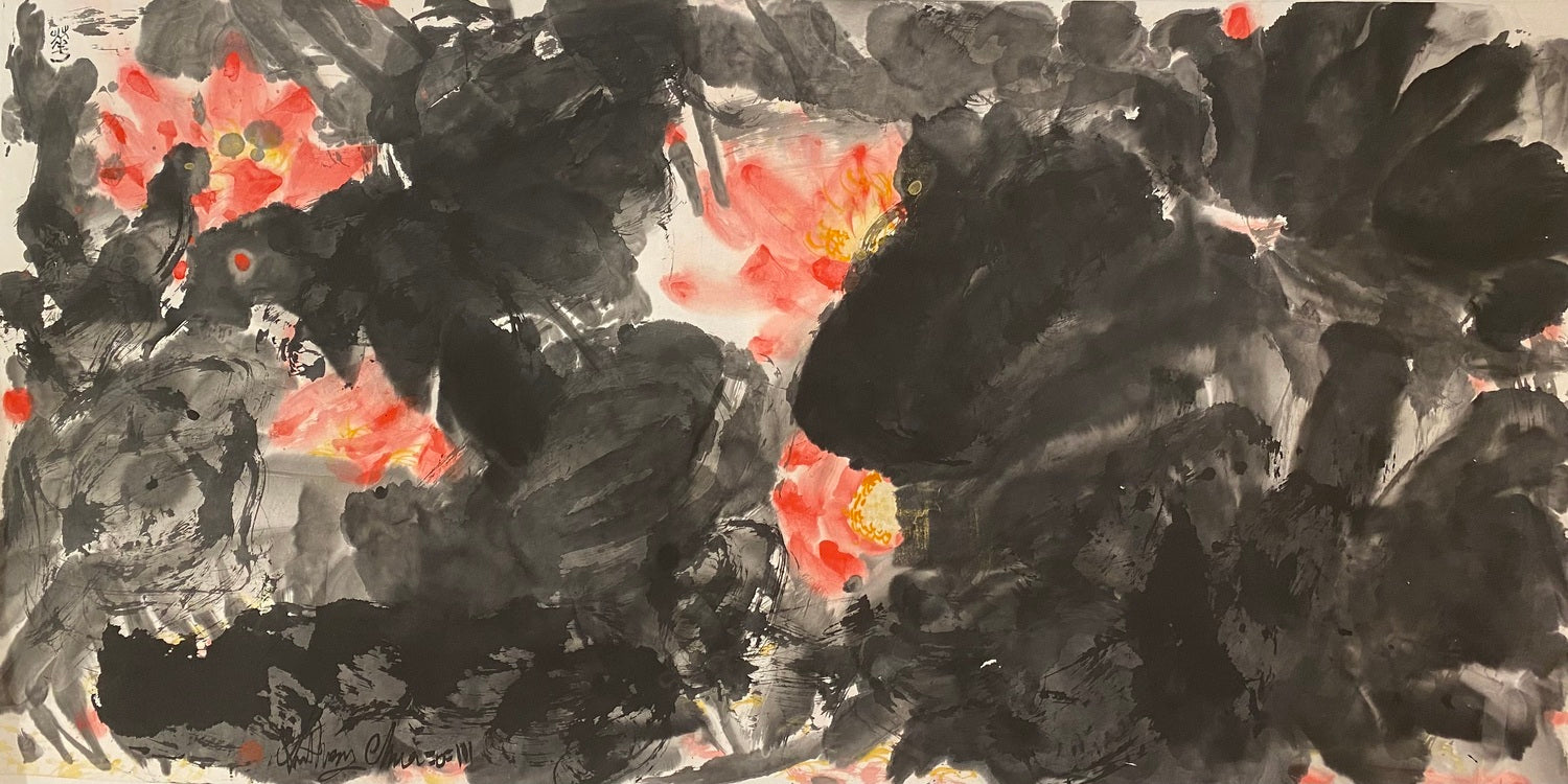 Abstract - Lotus Pond Under The Sun