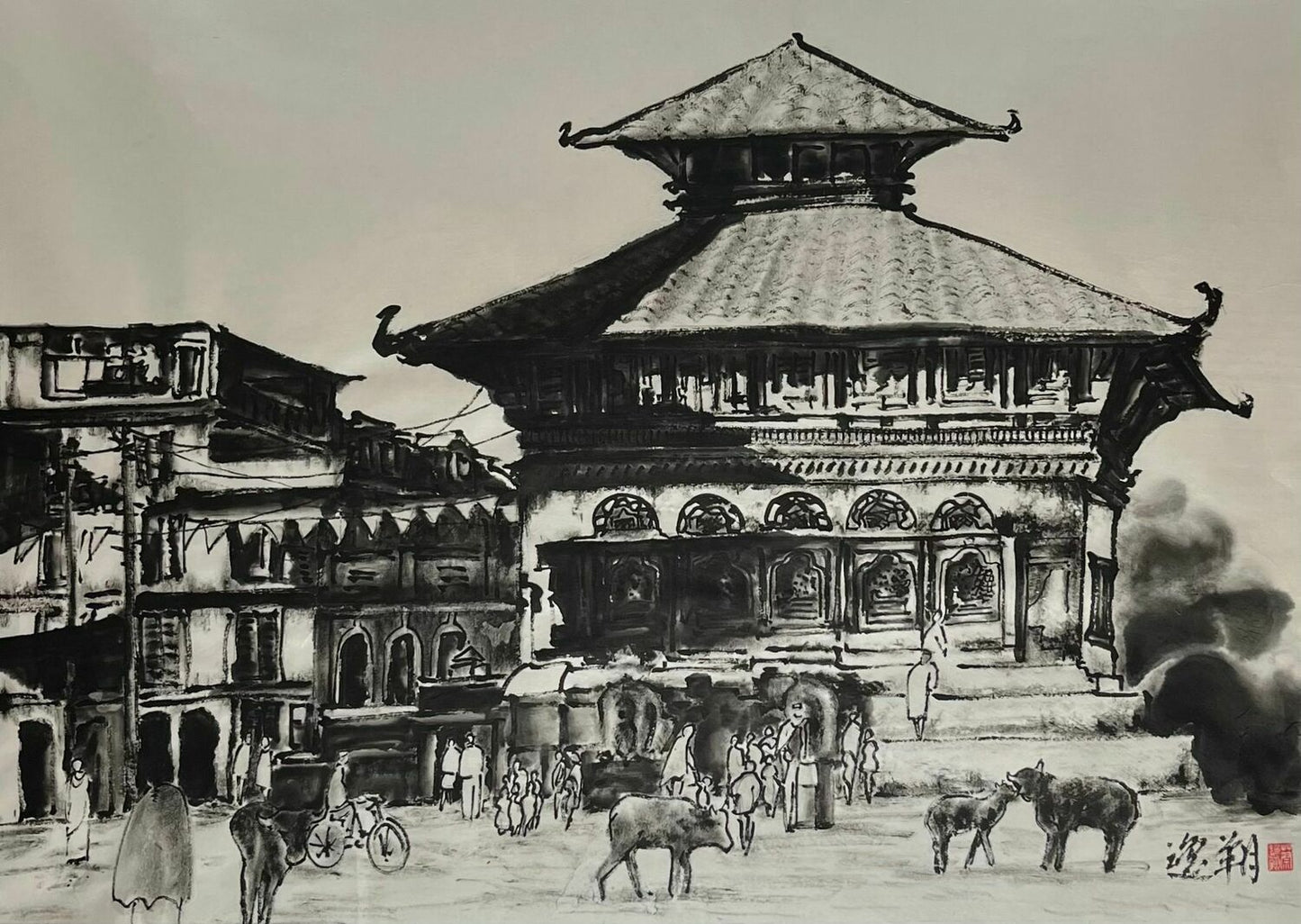 Street Scene in Nepal