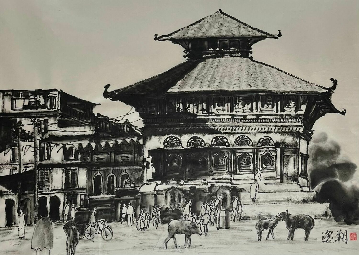 Street Scene in Nepal