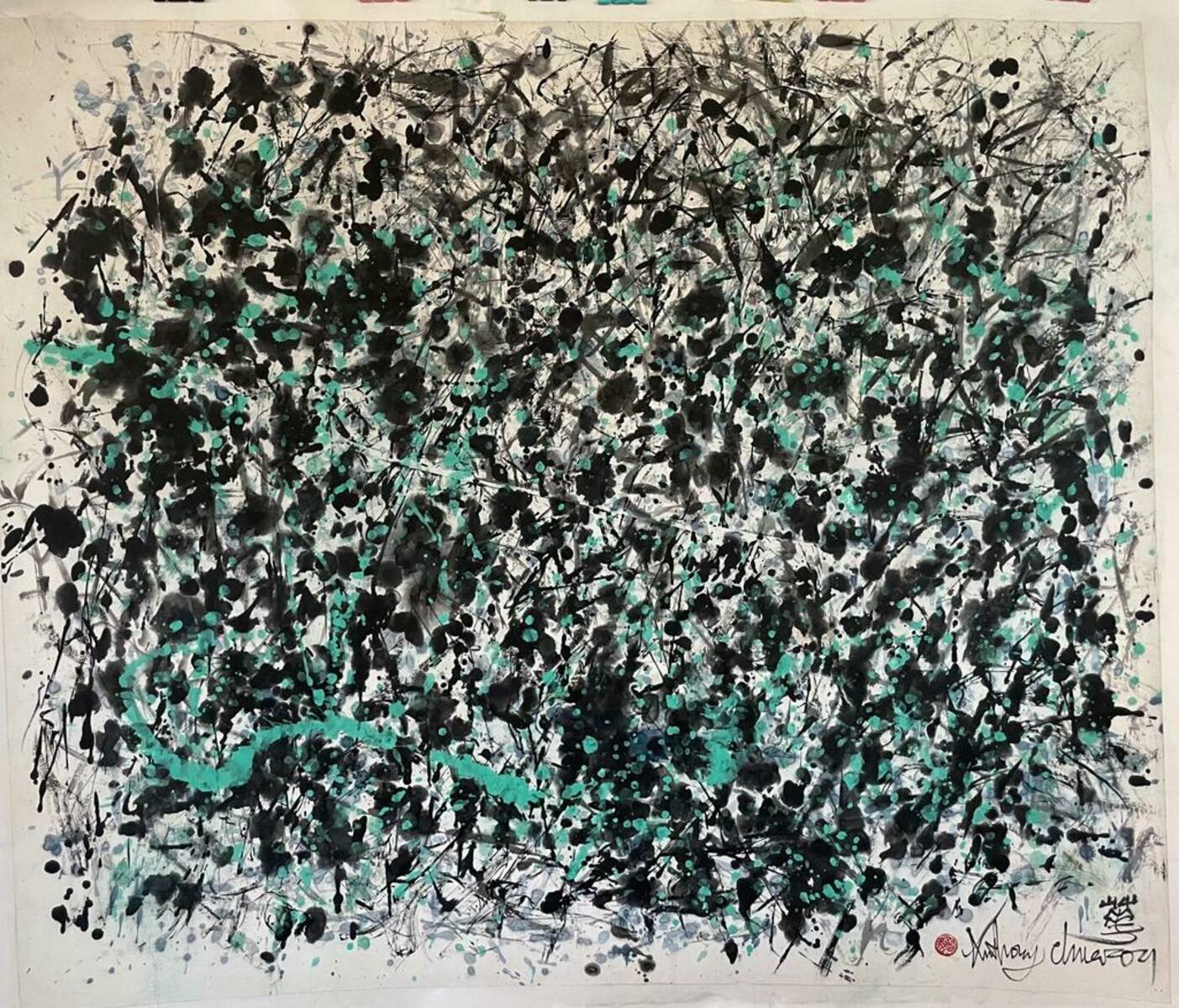 Abstract - Spring In Lotus Pond