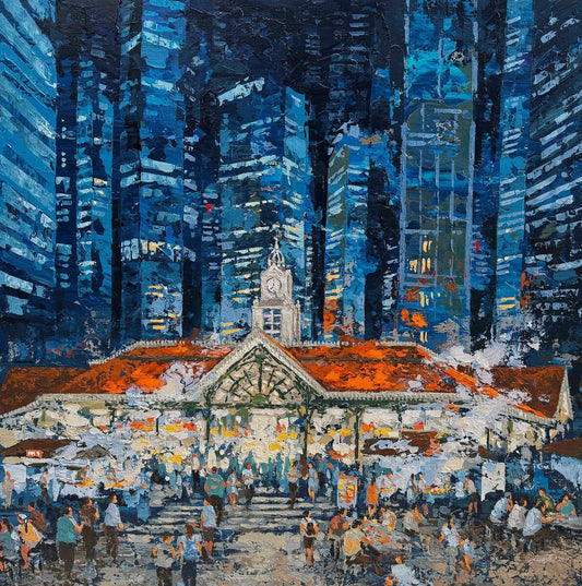 Nightfall at Lau Pa Sat