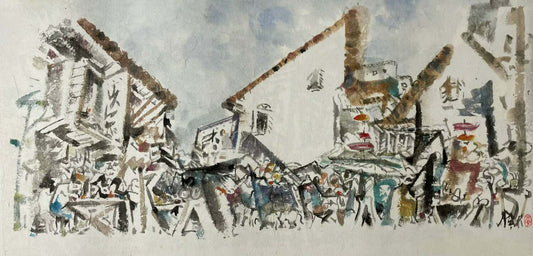 Chinatown street (watercolour)