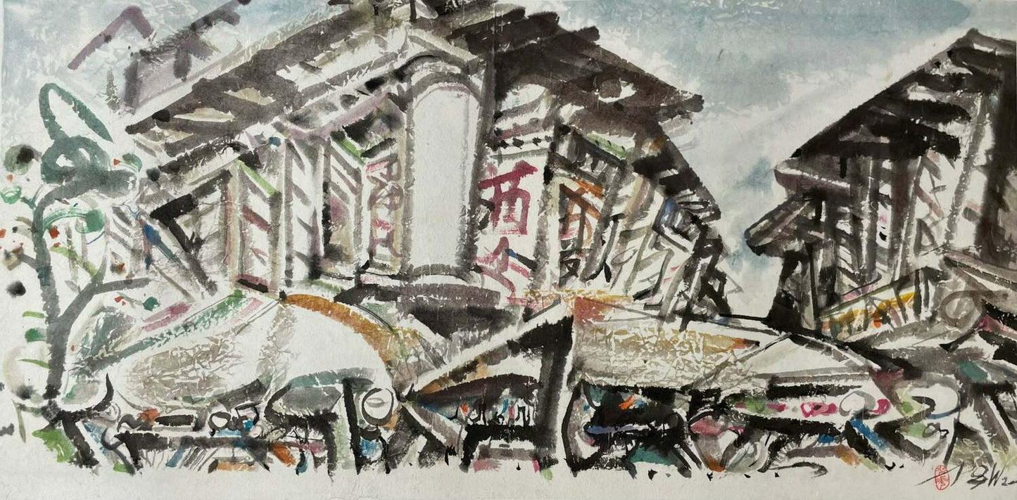 Chinatown street (watercolour)