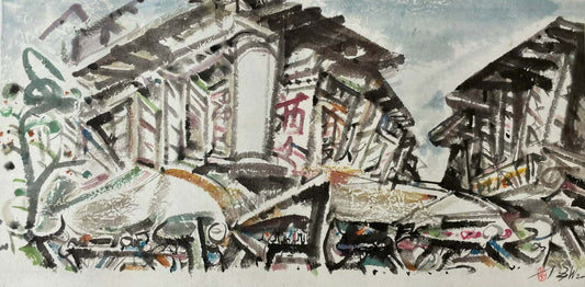 Chinatown street (watercolour)