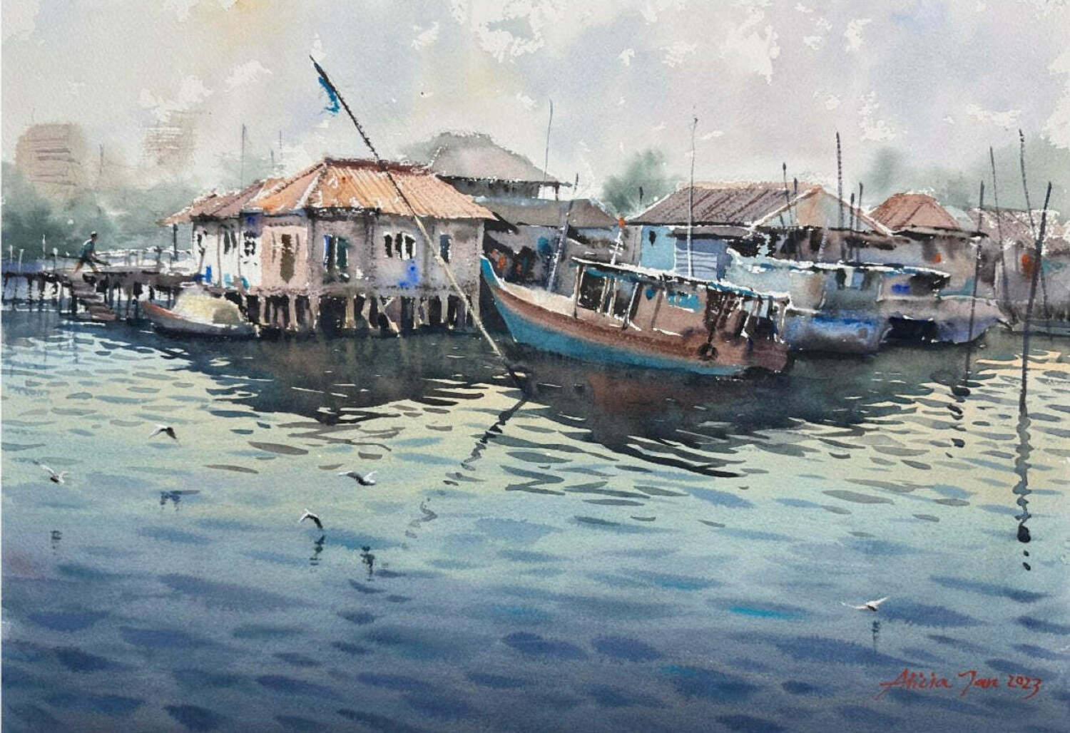 Peaceful Morning At The Jetty, Batam