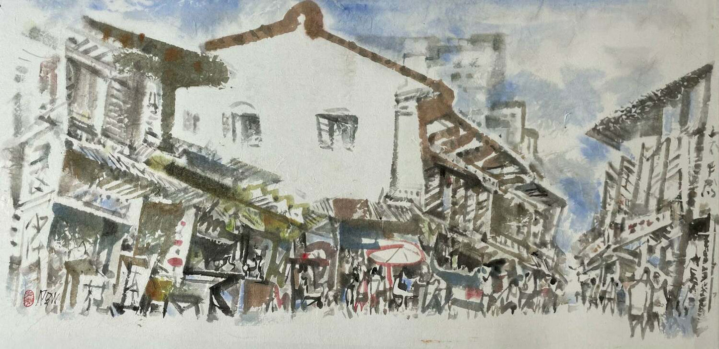 Chinatown street (watercolour)