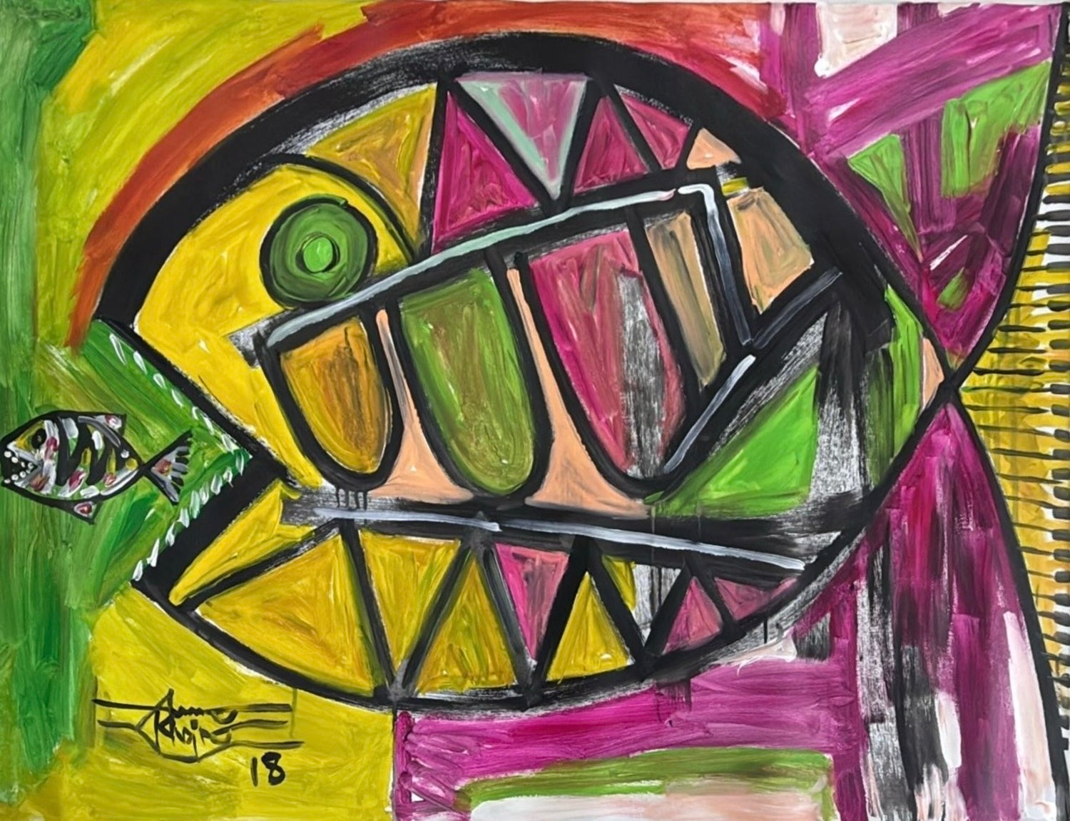 Big fish eats small fish